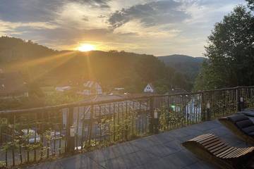 Ferienhaus für 6 Personen, mit Terrasse und Sauna im Pfälzer Wald