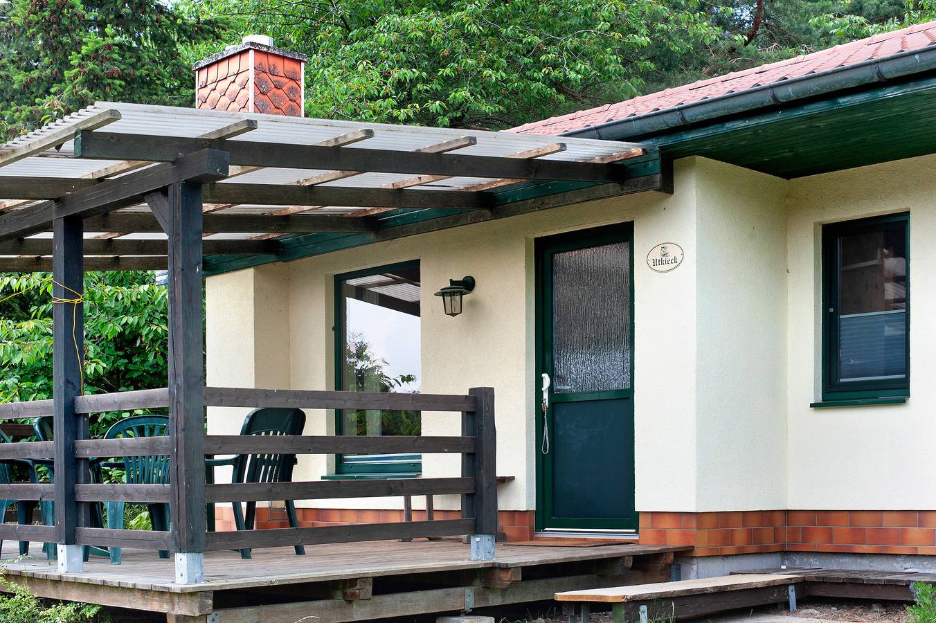 Ganze Wohnung, Ferienhaus 'Ferienhaus Utkieck' mit privater Terrasse, Gemeinschaftsgarten und Wlan in Feldberger Seenlandschaft, Mecklenburg-Strelitz