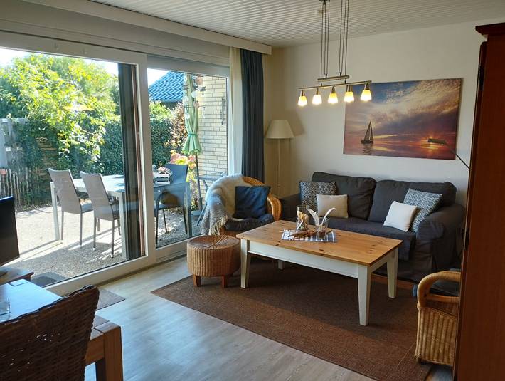 Ferienhaus für 3 Personen, mit Balkon/Terrasse und Terrasse sowie Garten in Dithmarschen