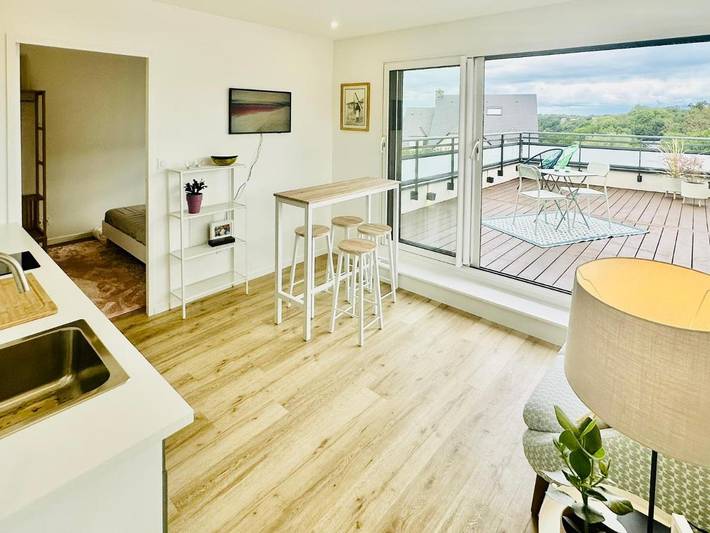 Gîte pour 2 personnes, avec Terrasse et Vue à Donville-les-Bains - 3