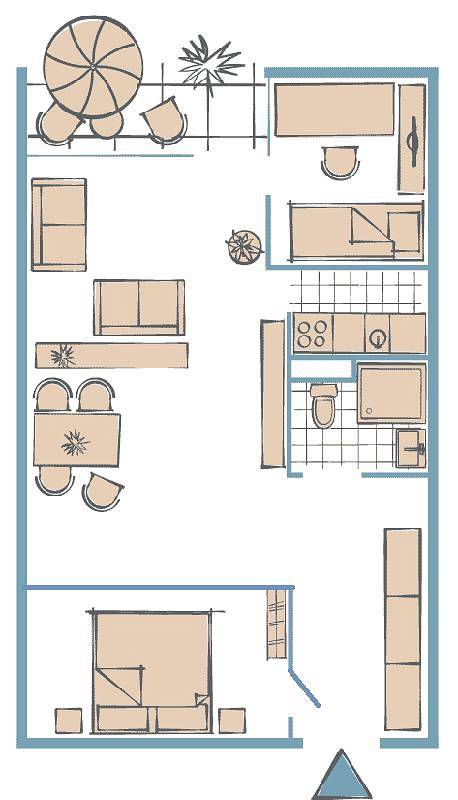Ganze Wohnung, Ferienwohnung 10.09 im Ferienpark Heiligenhafen Haus C mit Meerblick, separatem Kinderbereich, Wlan und Parkplatz. Moderne 2-Zimmer-Wohnung für Familienurlaub. in Heiligenhafen, Ostholstein
