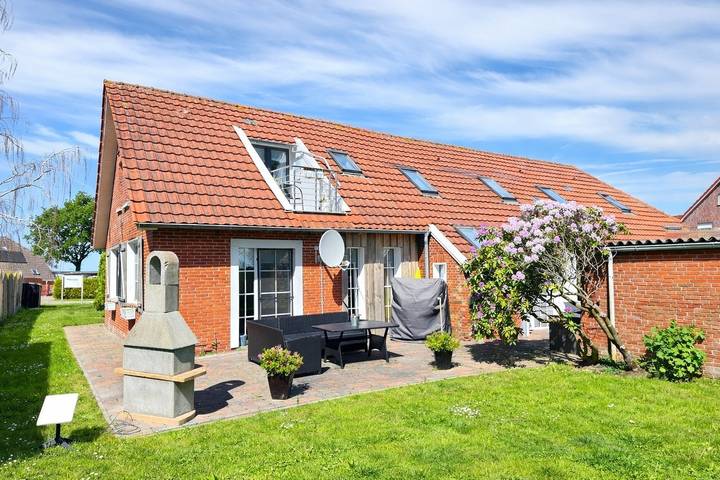 Ferienwohnung für 4 Personen, mit Balkon und Garten sowie Ausblick in Osteel