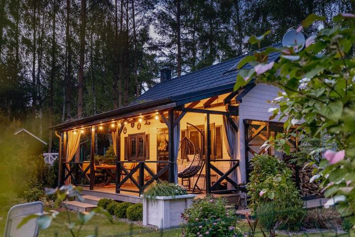 Domek letniskowy dla 4 osób, z widok i ogród w Morze Bałtyckie