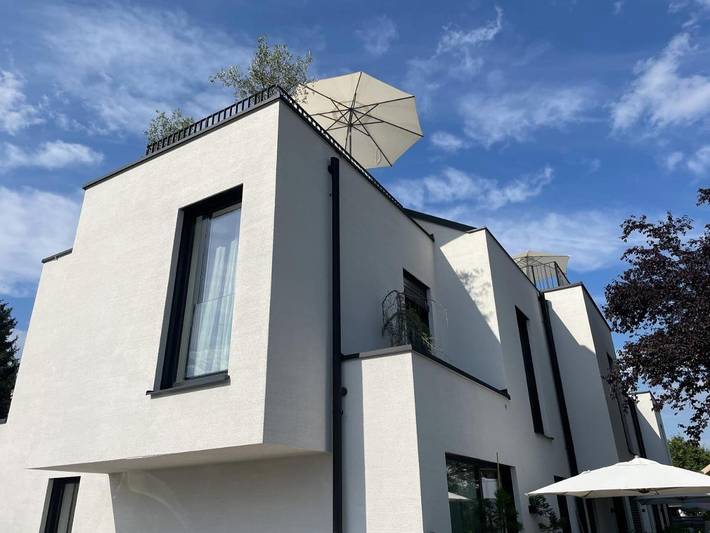 Ferienhaus für 6 Personen, mit Balkon und Terrasse sowie Garten und Ausblick