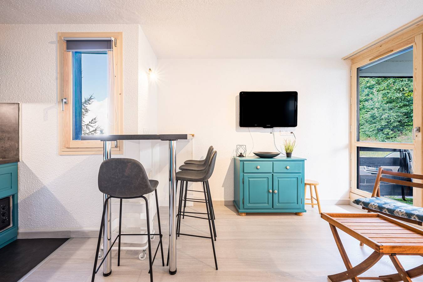 Estudio entero, Apartamento estudio 'Skis Aux Pieds' con vistas a la montaña, balcón y Wi-Fi in Parque Nacional de Vanoise