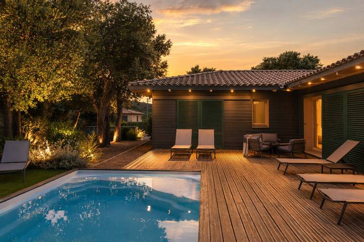 Ferienhaus für 6 Personen, mit Garten und Pool