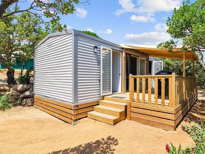 Camping Le Damier - Mobilheim 4 personen - Key West - 2 Schlafzimmer - 2 Badezimmer + Tv + Spa in Pianottoli-Caldarello, Sartène und Umgebung