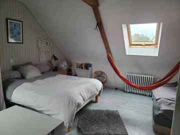 Chambre d’hôte pour 3 personnes, avec vue et jardin dans Lamballe-Armor