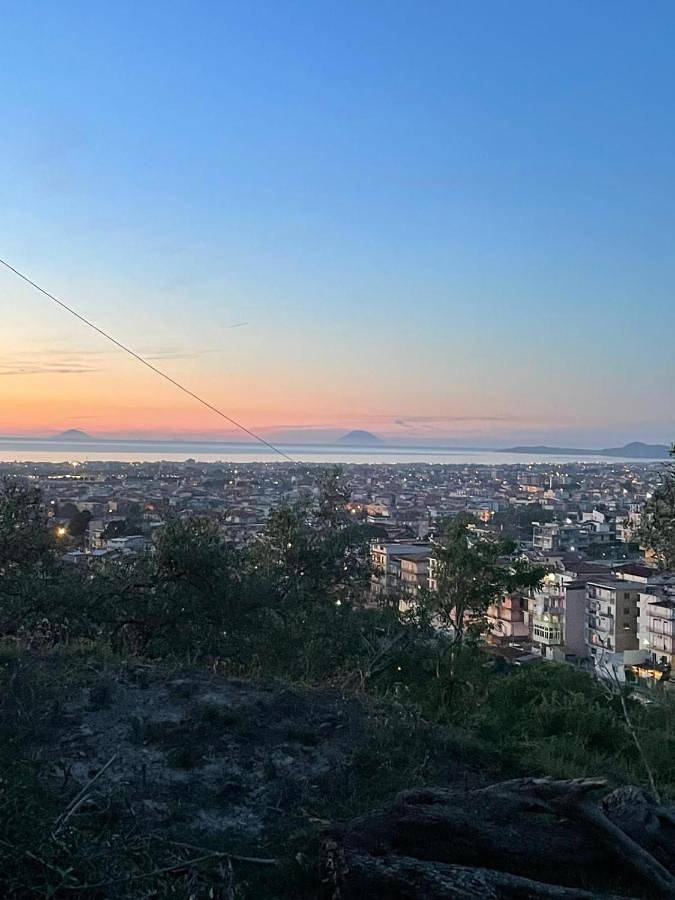 Beautiful views of the Aeolian Islands and the Cape of Milazzo in Barcellona Pozzo di Gotto, Messina Provinz