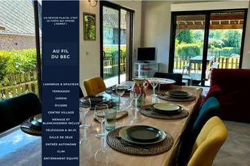 Gîte pour 6 personnes, avec jardin et vue, animaux acceptés à Le Bec-Hellouin