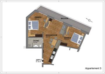 Ferielejlighed til 6 Personer i Rechenau, Sölden, Billede 3