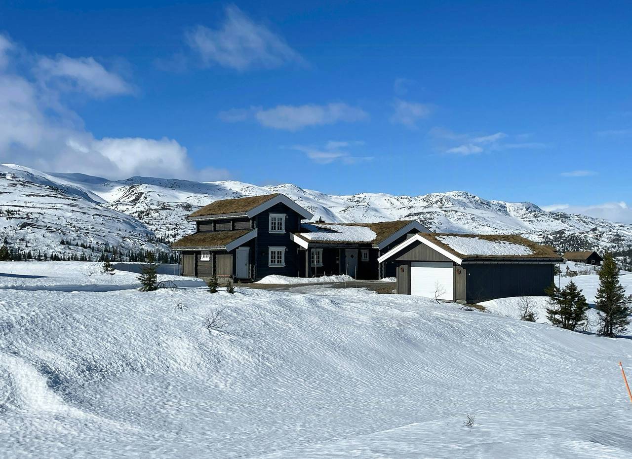 Design-Hütte in Høgevarde mit Panoramablick in Flå