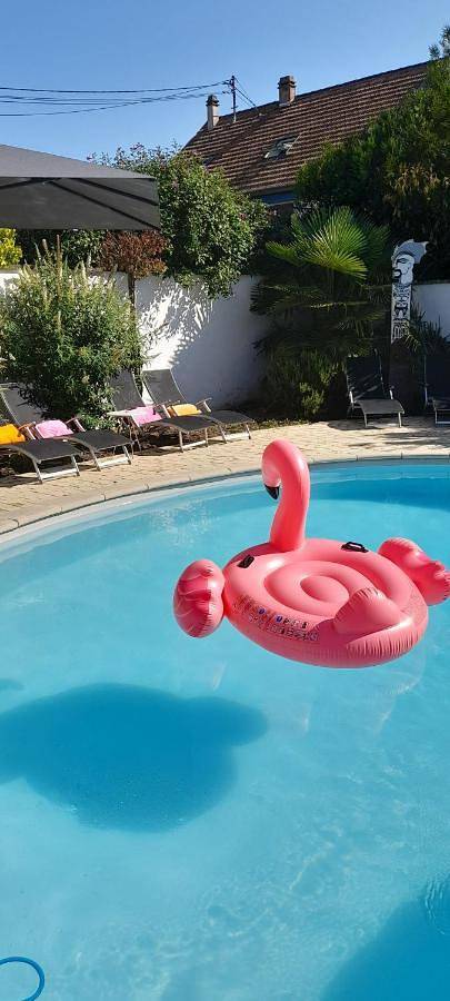 Chambre d’hôte pour 6 personnes, avec piscine ainsi que bassin pour enfant et jardin, animaux acceptés à Ostwald