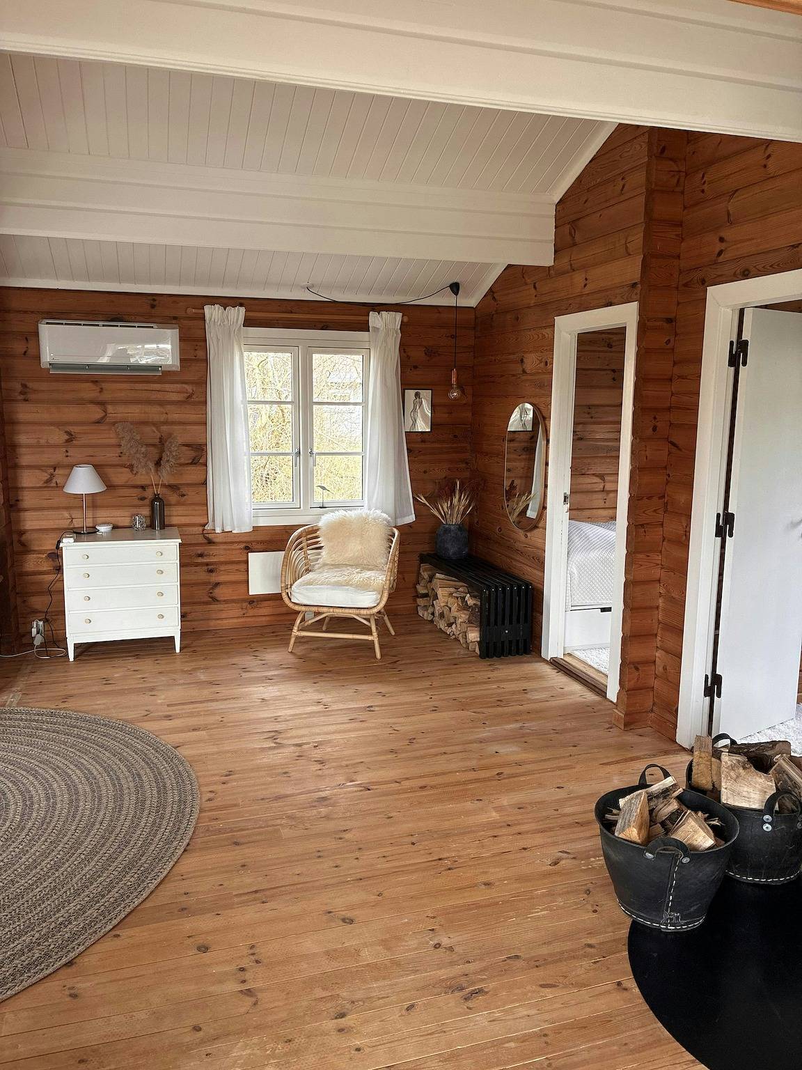 Houten huis met uitzicht op Samsø bij Norsminde in Norsminde, Odder en omgeving
