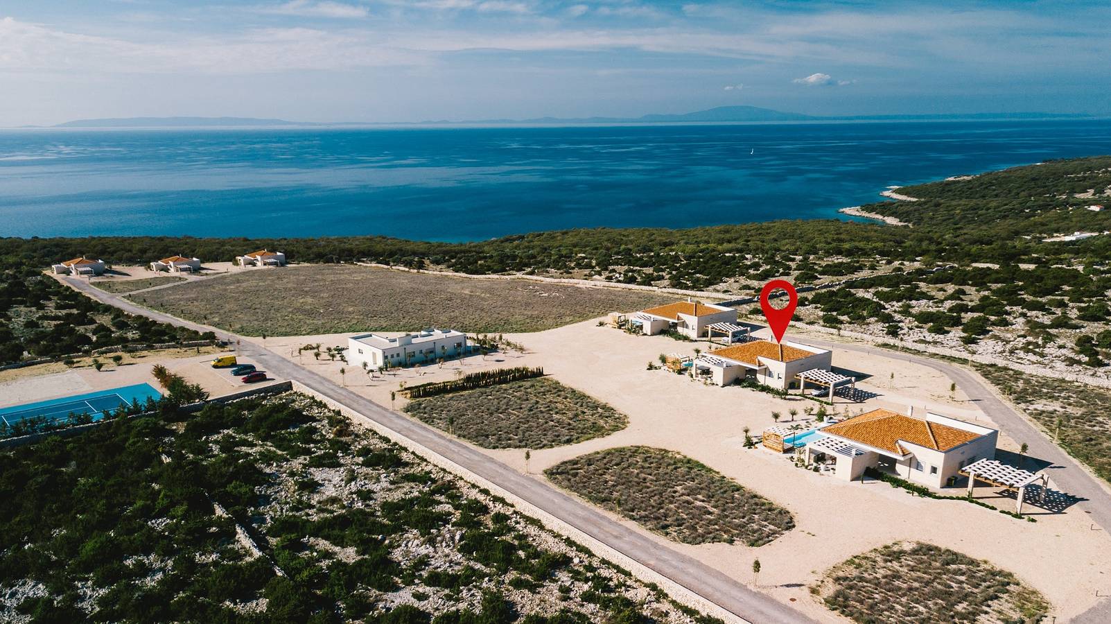 5* Luxury Seaview Villa Plant 2 with pool in Novalja, Pag