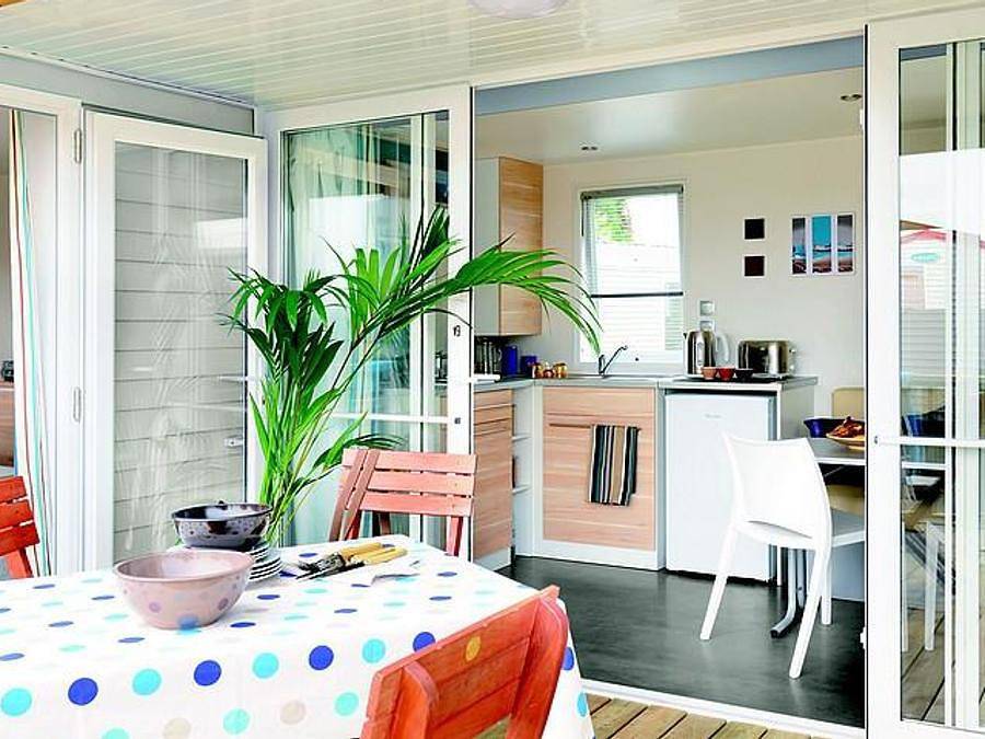 Camping Brantôme Peyrelevade - Mobilheim 4 personen - Der Patio in Brantôme en Périgord, Périgord Vert