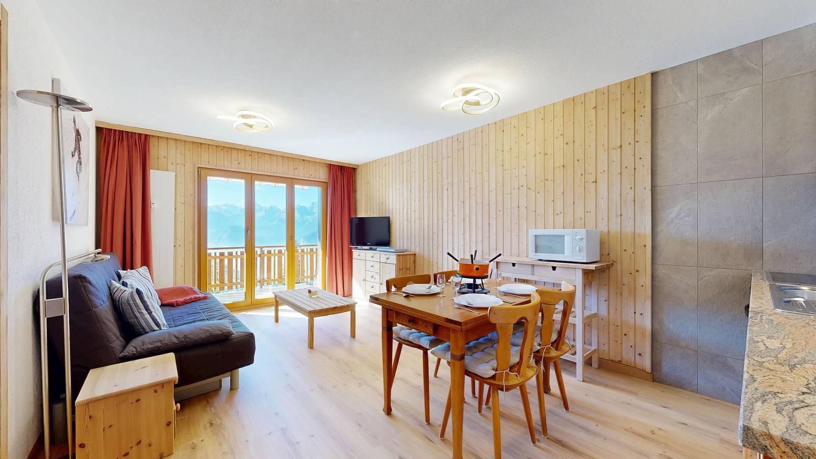 Appartement entier, Hortensia H 022 - View apartment 4 pers in Veysonnaz, Alpes valaisannes
