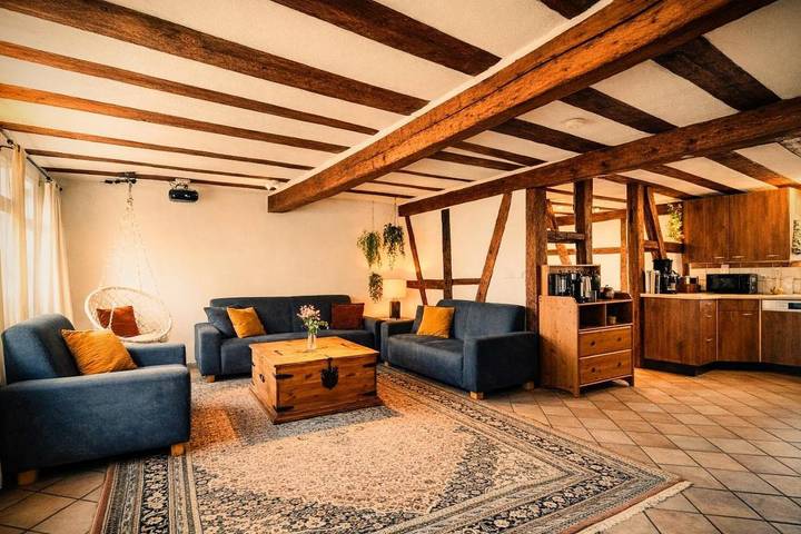 Ferienwohnung für 7 Personen, mit Terrasse und Ausblick in Groß-Umstadt
