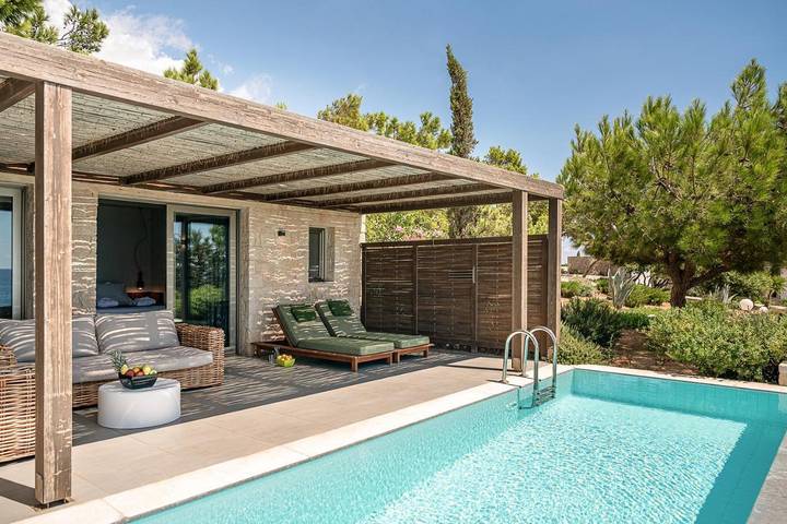 Hôtel pour 2 personnes, avec Balcon et Terrasse ainsi que Jacuzzi et Jardin