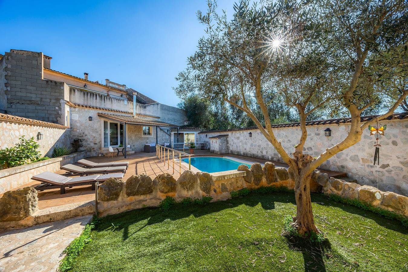 Ferienhaus 'Villalonga' mit privatem Pool, Wlan und Klimaanlage in Maria de la Salut, Mallorca Inselmitte