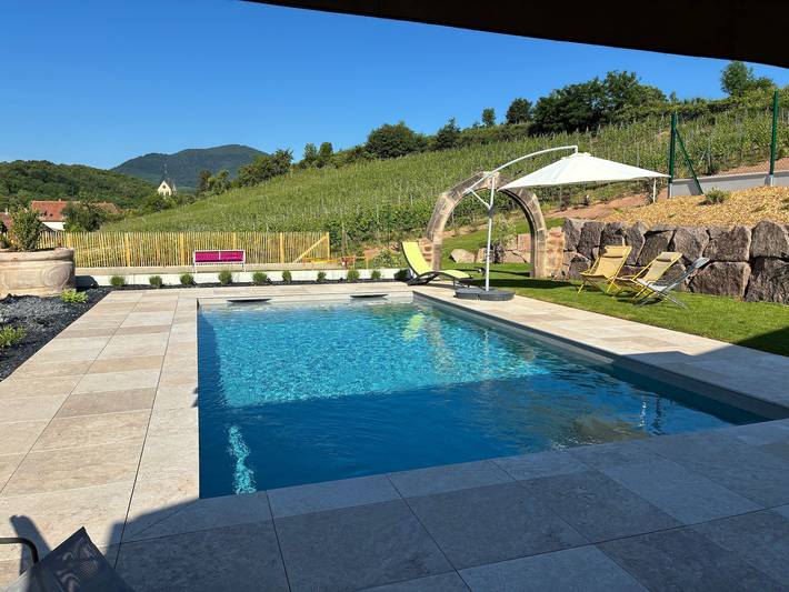 Hütte für 6 Personen, mit Balkon und Garten im Elsass