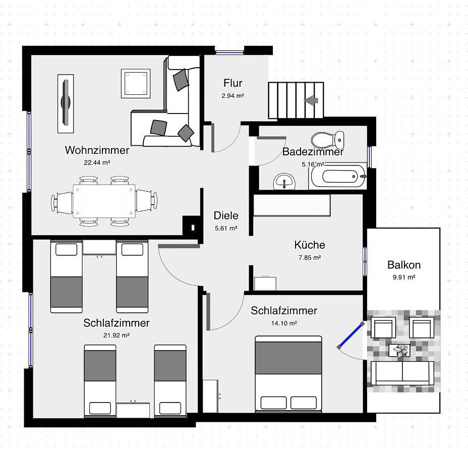 Ganze Wohnung, City Apartment Jimmy in Neunkirchen, Saarland