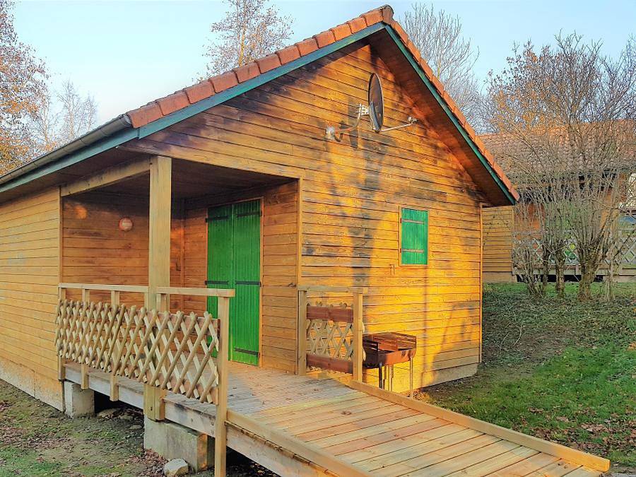 Camping Le Saint Eloy - Chalet 4 persons in Saint-Germain-l'Herm, Livradois-Forez Regional Nature Park