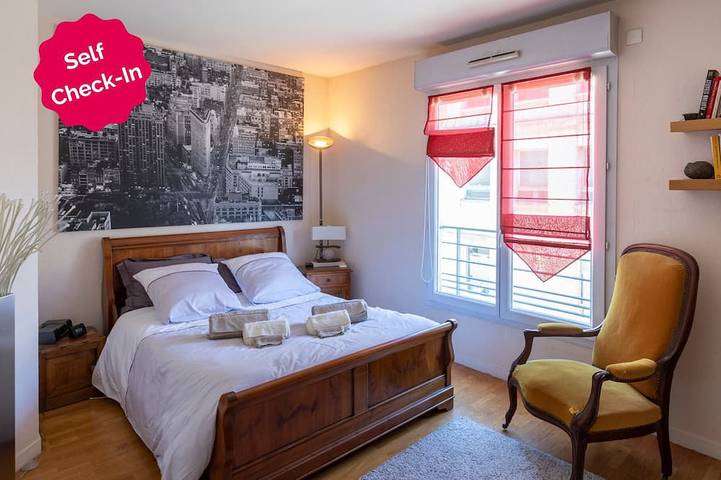 Gîte pour 4 personnes, avec Balcon à Clamart