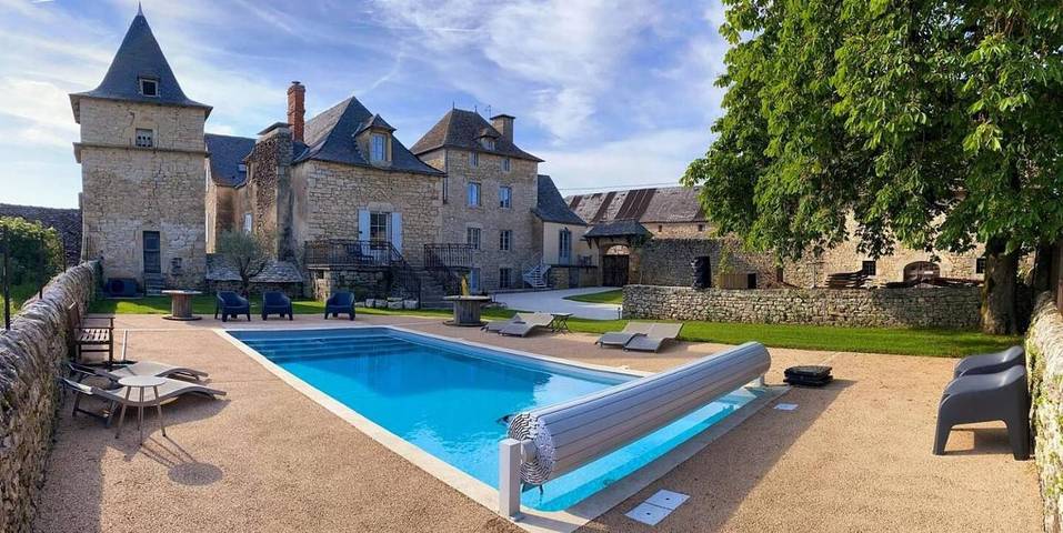 Maison de vacances pour 11 personnes, avec jardin ainsi que piscine et vue