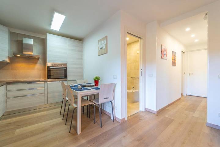Ferienwohnung für 4 Personen, mit Balkon und Terrasse sowie Ausblick