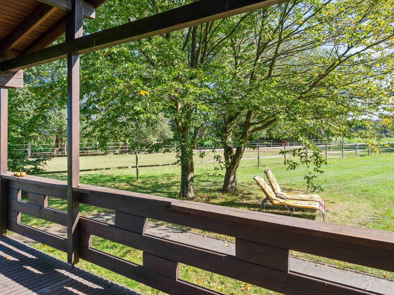 Blockhaus mit Blick auf die Weide, Eschede in Eschede, Naturpark Südheide