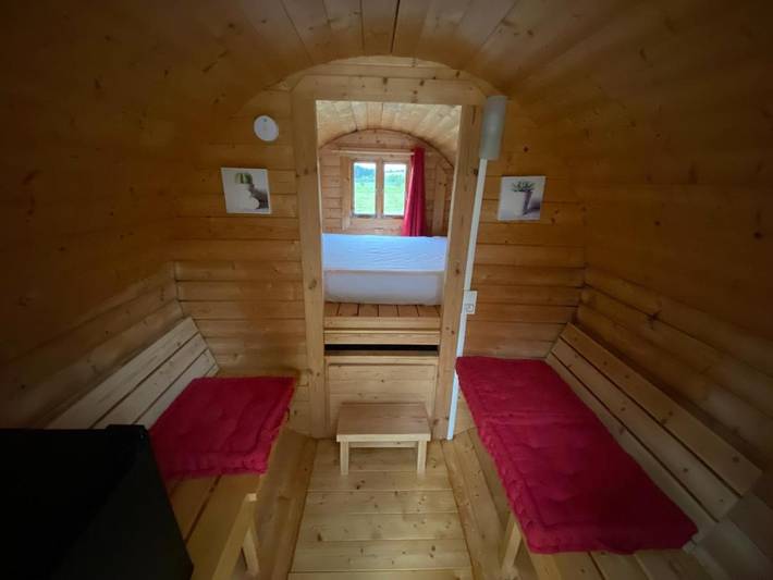 Tente pour 2 personnes, avec jardin et piscine ainsi que terrasse et vue dans l' Aude - 2