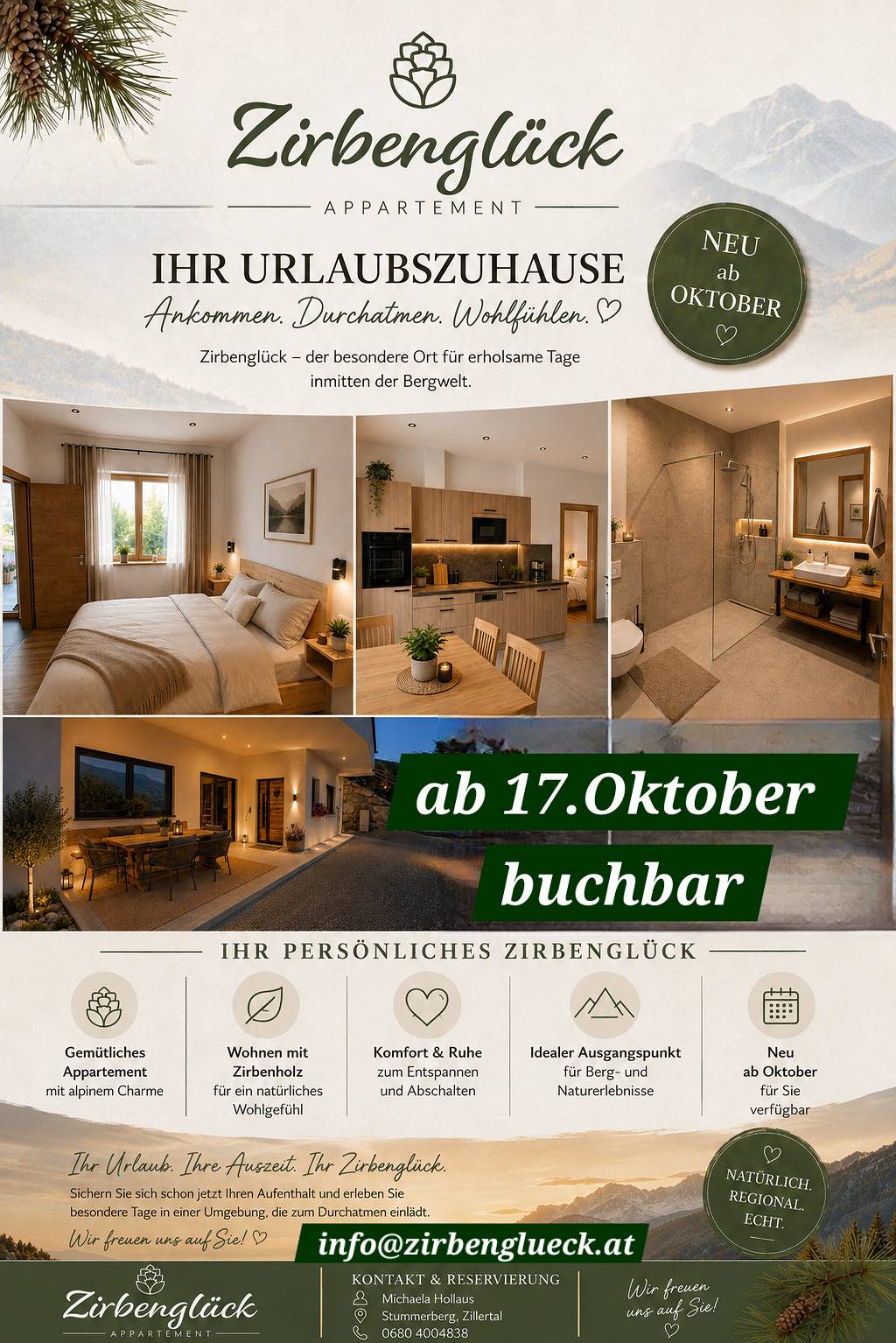 Ganze Ferienwohnung, Appartment Zirbenglück in Stummerberg, Ski-Optimal Hochzillertal