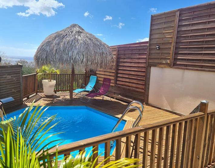 Maison de vacances pour 6 personnes, avec piscine ainsi que jardin et terrasse
