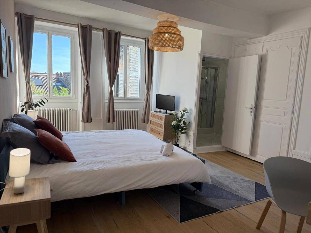 Appartement entier, One-Bedroom Apartment with City View in Pont-de-Vaux, Région de Bourg-en-Bresse