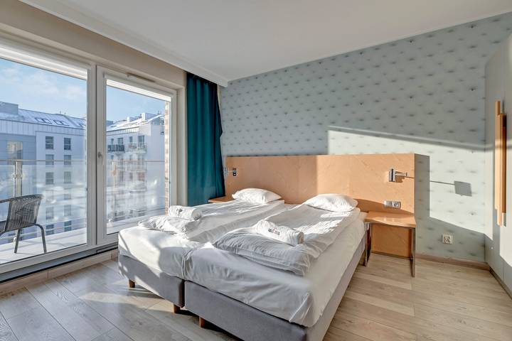 Studioleilighet for 2 personer, med balkong / terrasse, dyr tillatt i Gdańsk