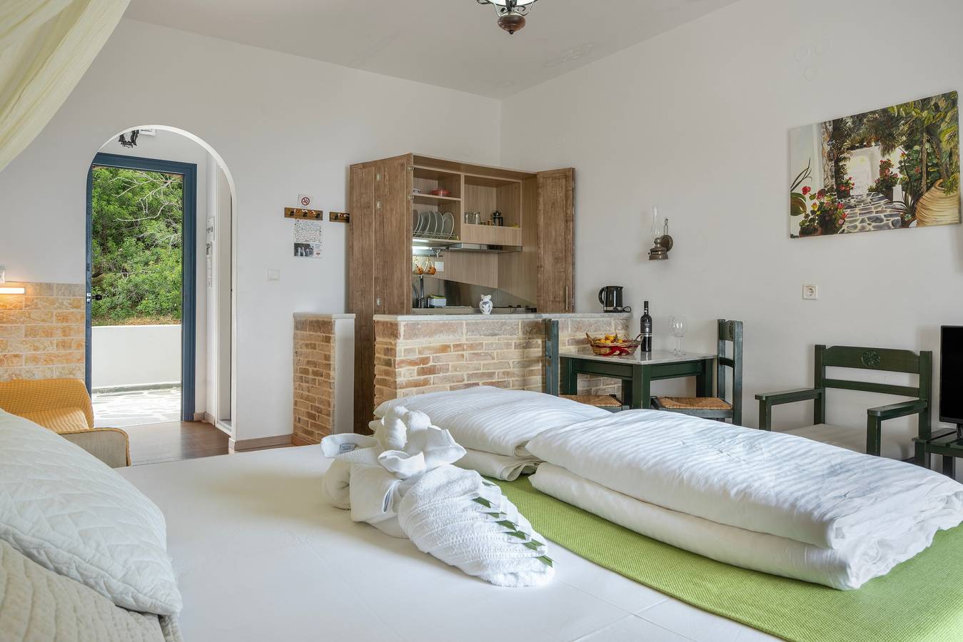 Studio entier, Chambre 15 à l’Hôtel Pagali avec lit king-size in Amorgos