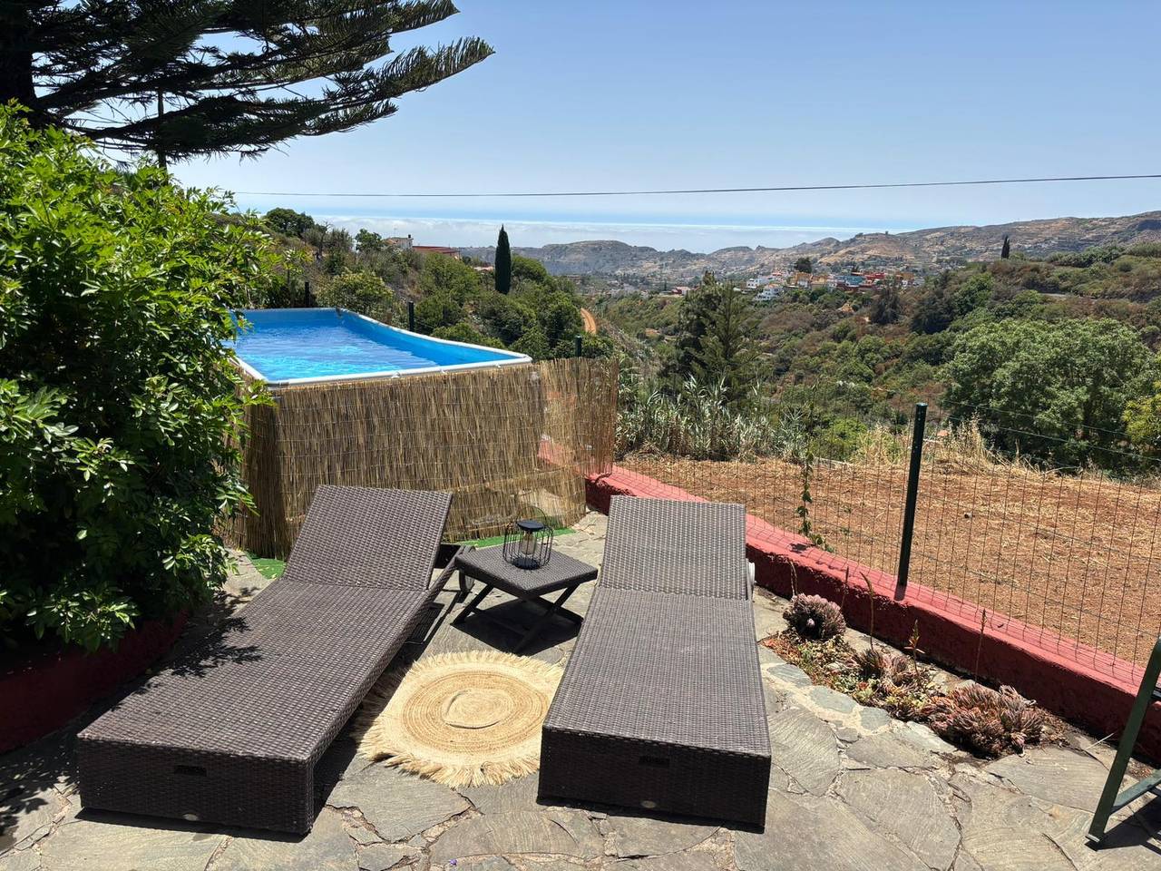 'Colladito' com vistas para a montanha, piscina privada e Wi-Fi in El Gallego, Teror