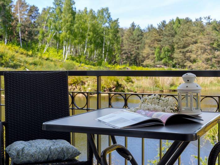 Ferienwohnung für 3 Personen, mit Balkon und Sauna sowie Seeblick in Benz - 4