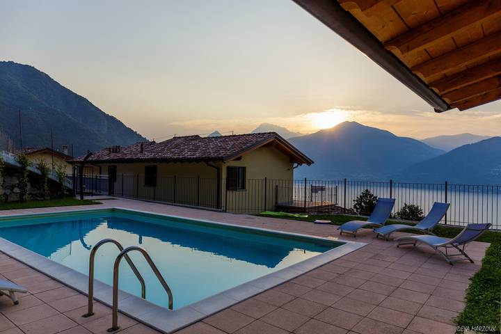 Villa pour 6 personnes, avec vue sur le lac ainsi que piscine et balcon, adapté aux familles dans Lac de Côme - 3