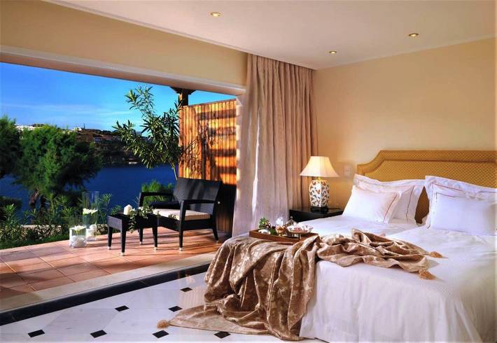 Club vacances pour 3 personnes, avec vue et piscine ainsi que jardin et sauna, animaux acceptés en Crète - 2