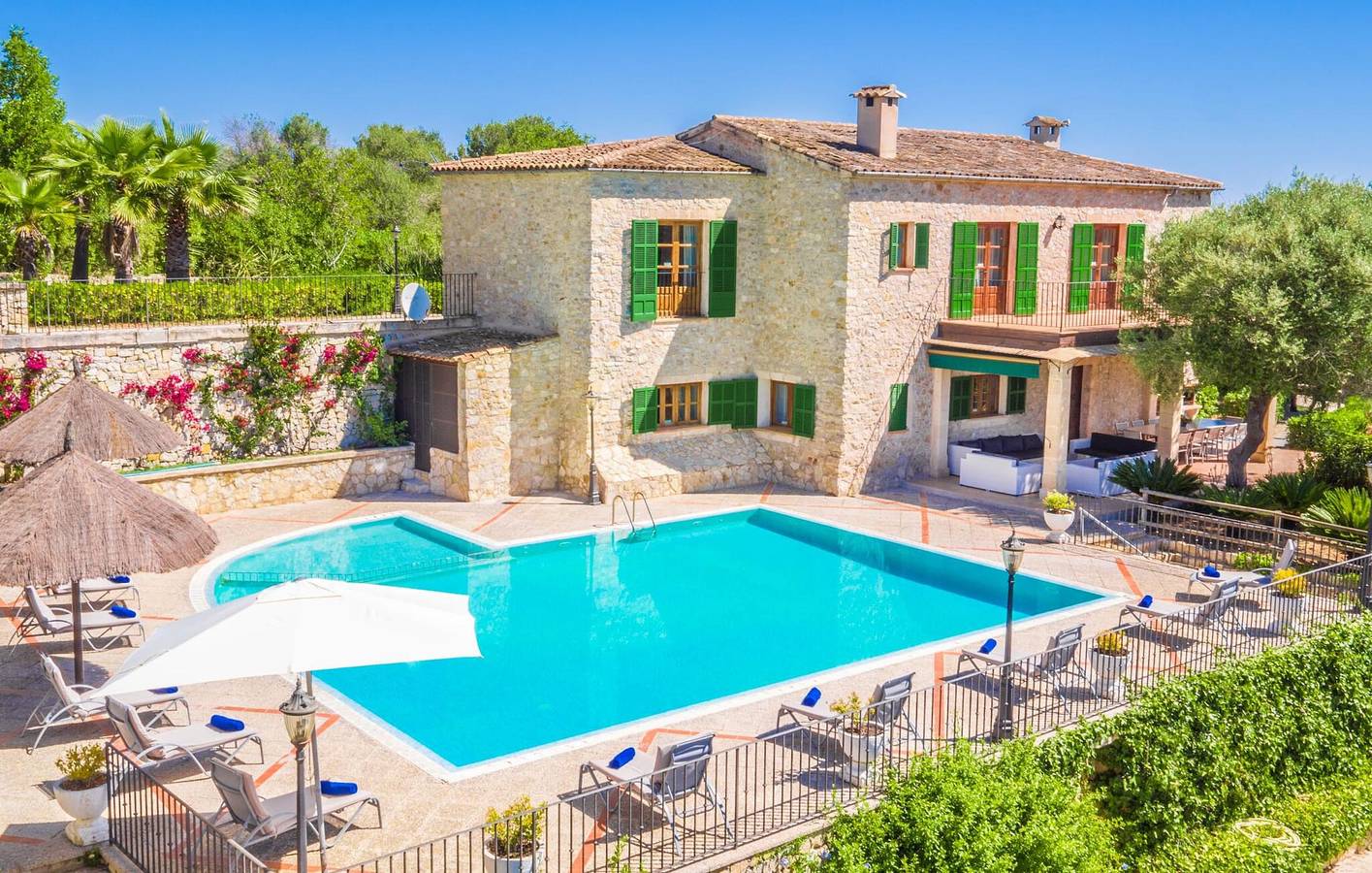 Modernes Apartment mit Terrasse, Pool und AC in der Nähe von Restaurants in Petra (Mallorca), Mallorca Inselmitte