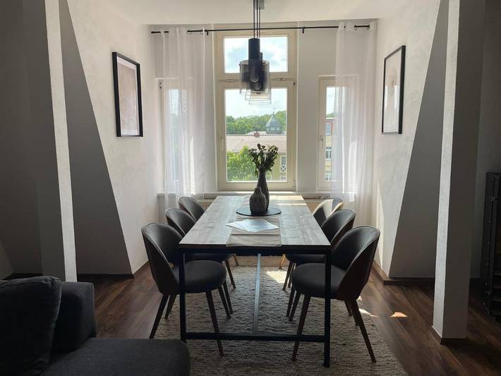 Ferienwohnung für 5 Personen, mit Garten und Ausblick in Rötha