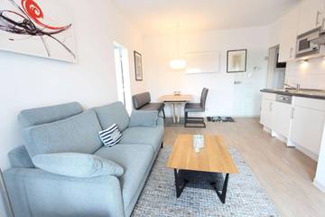 Ferienwohnung für 4 Personen, mit Ausblick und Balkon, mit Haustier an der Nordsee