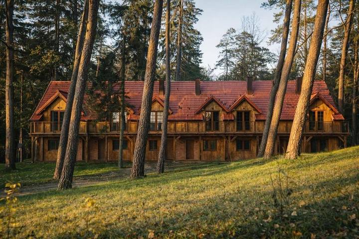 Apartament wakacyjny dla 8 osób, z Balkon i Taras oraz Ogród i Widok w Mamry