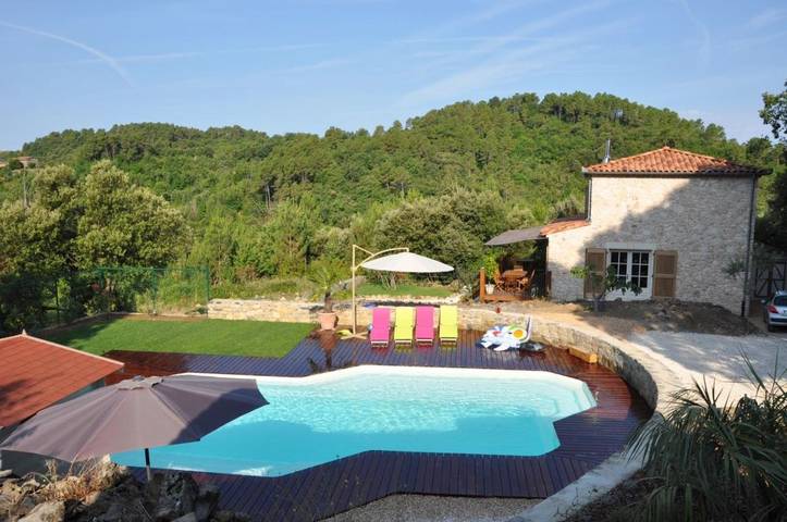 Maison de vacances pour 5 personnes, avec vue ainsi que piscine et jardin
