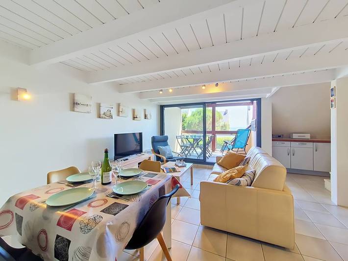 Gîte pour 4 personnes, avec balcon dans Plage Ty Bihan