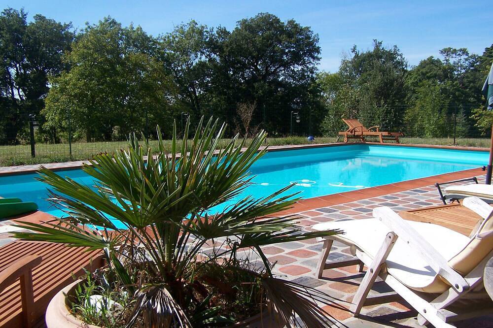 Ancienne ferme rénovée, charmante, avec piscine, parc et jardin privé in Vaudreuille, Lauragais