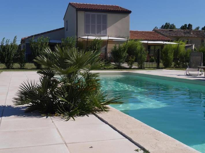Maison de vacances pour 2 personnes, avec Terrasse et Jardin ainsi que Piscine et Vue