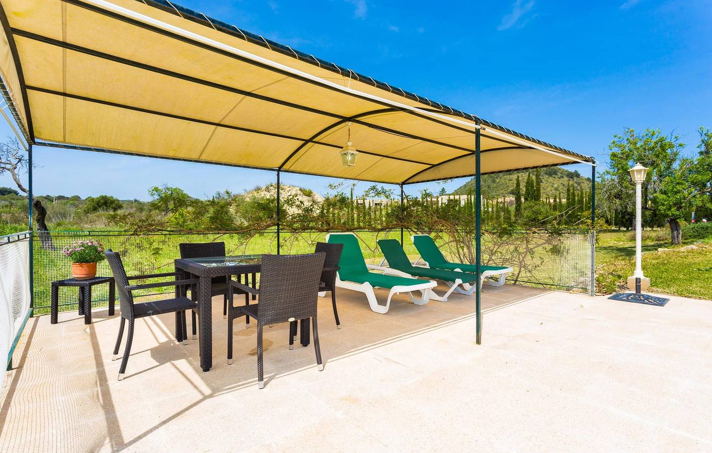 Apartment mit Meerblick, Terrasse, Pool und Küche - 2,5 km zum Strand Sa Marjal in Son Servera, Mallorca Osten